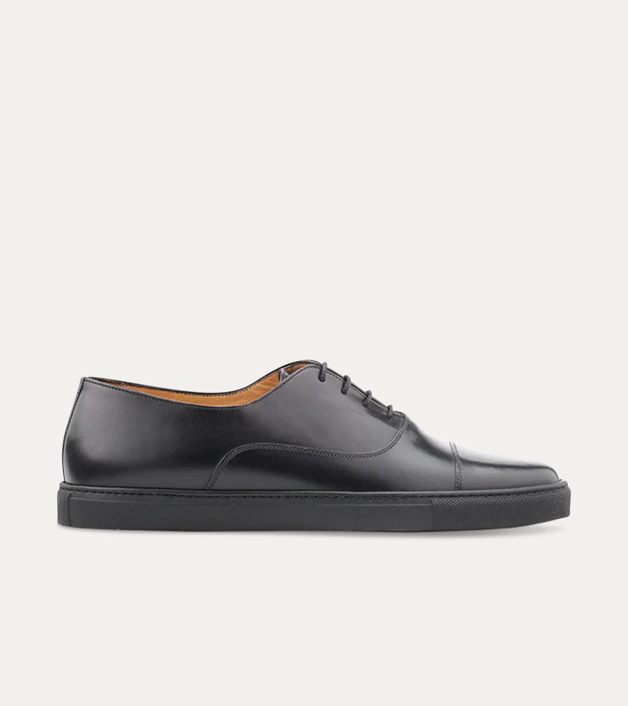 Cap Toe Oxford Sneaker In Black Antique