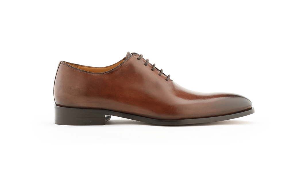 Brown Crocodile Print Leather Mineros Whole Cut Oxford Shoes – Costoso  Italiano