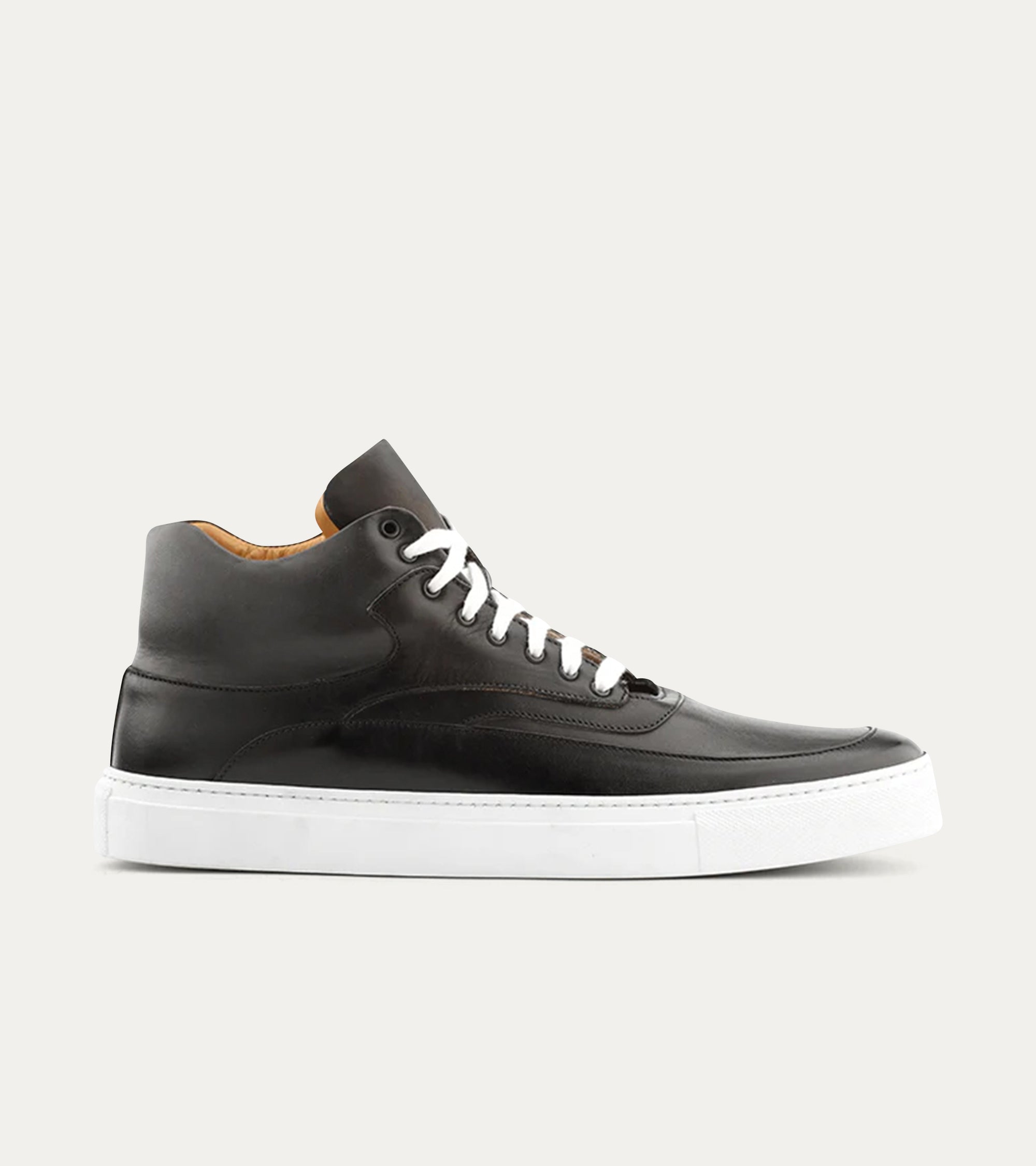 High Top Dress Sneakers In Black & Grey Smoke - Ace Marks