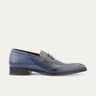 Penny Loafer Avio Antique And Black Leather - Ace Marks