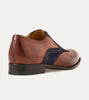 Wingtip Oxford Brown Antique & Blue Suede - Ace Marks