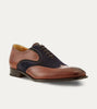 Wingtip Oxford Brown Antique & Blue Suede - Ace Marks