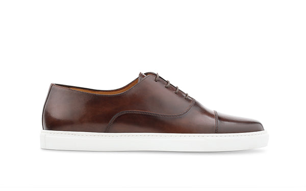 Cap Toe Oxford Sneaker In Brown Antique