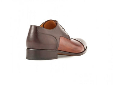 brown antique leather italian derby shoe