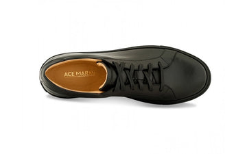 Dress Sneakers In Black With White Outsole – Ace Marks